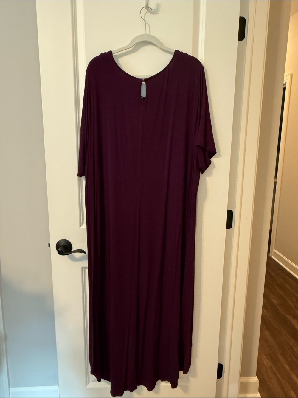 Catherines Lace-Trim Sleeveless Maxi Dress in Plum - Picture 4 of 5